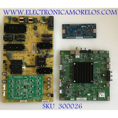 KIT DE TARJETAS PARA TV VIZIO / MAIN 3655-1622-0150 / 3655-1622-0395 / 0171-2272-7082 / FUENTE 0500-0619-1260 / 050006191260 / SHG5516A-237E / T-CON 55.55T32.C28 / 5555T32C28 / 55T32-C0L / PANEL T550QVN05.D / MODELO M557-G0 LAUAQCKV